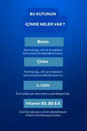 فيتامينات فيتا سيل (VITA CEEL) للشعر والأظافر، علكة قابلة للمضغ تحتوي على البيوتين، واللايسين، والزنك، وفيتامين ب3، وفيتامين ب5، وفيتامين هـ